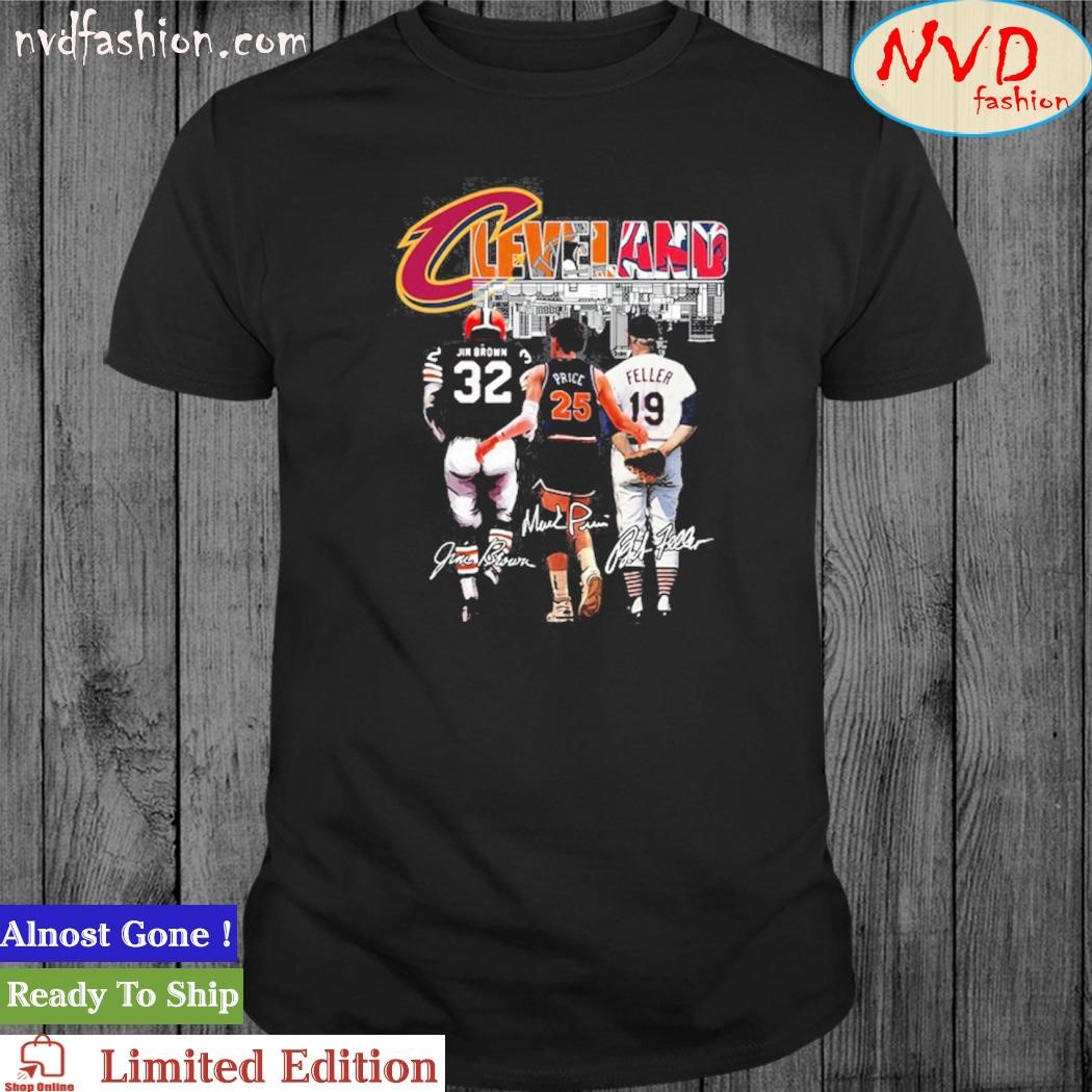 Design cleveland browns jim brown cavaliers price and guardians feller shirt